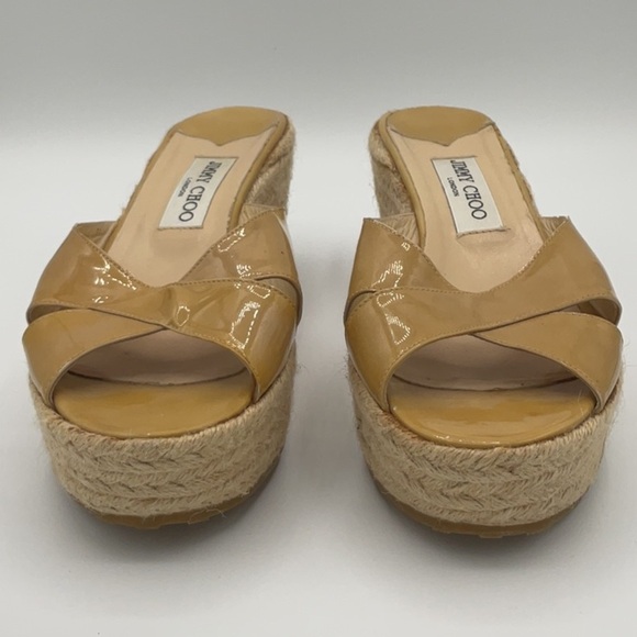 Jimmy Choo Paisley Criss Cross patent leather wedge - Picture 3 of 9